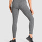 GYMSHARK ADAPT MARL SEAMLESS LEGGINGS BLACK GREY TAMPRĖS