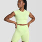 GYMSHARK APEX SEAMLESS LIGHT GREEN ŠORTAI