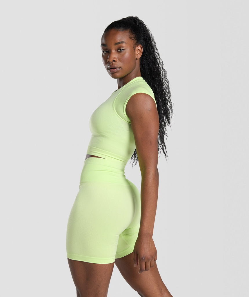 GYMSHARK APEX SEAMLESS LIGHT GREEN ŠORTAI
