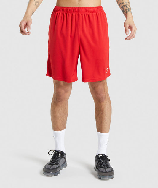 GYMSHARK ARRIVAL KNITTED RED ŠORTAI