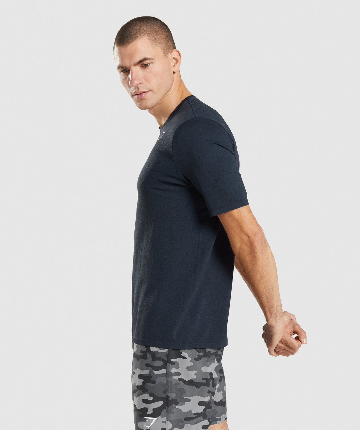 GYMSHARK ARRIVAL SEAMLESS SS NAVY SPORTINĖ PALAIDINĖ