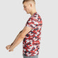 GYMSHARK ARRIVAL SLIM RED PRINT SPORTINĖ PALAIDINĖ