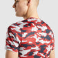 GYMSHARK ARRIVAL SLIM RED PRINT SPORTINĖ PALAIDINĖ