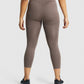 GYMSHARK TRAINING BROWN 7/8 LEGGINGS + BRA SET KOMPLEKTAS