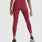 GYMSHARK PULSE MESH LEGGINGS  DARK RED TAMPRĖS