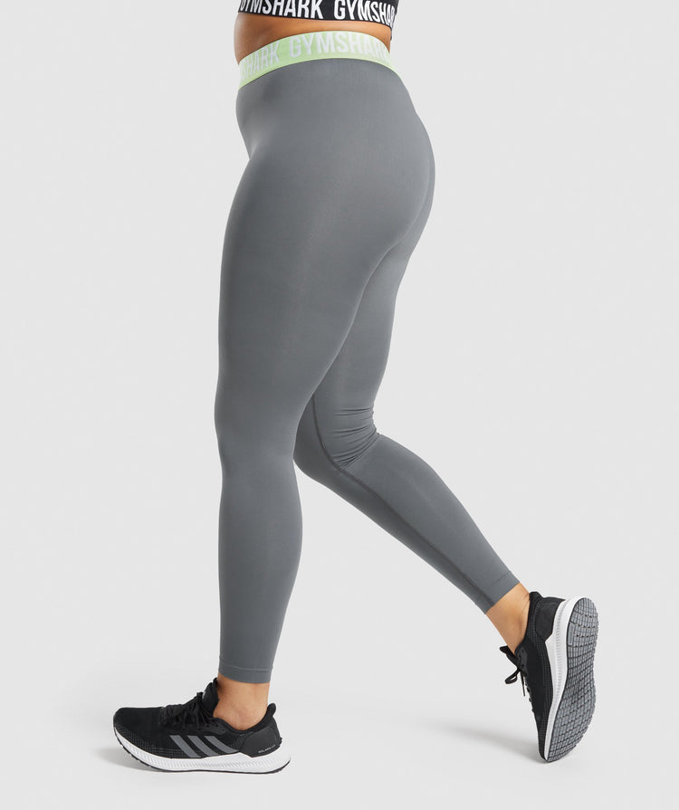 GYMSHARK FIT SEAMLESS GREY/PISTACHIO TAMPRĖS