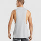 GYMSHARK CRITICAL 2.0 DROP ARM TANK LIGHT GREY SPORTINĖ PALAIDINĖ