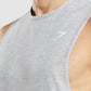 GYMSHARK CRITICAL 2.0 DROP ARM TANK LIGHT GREY SPORTINĖ PALAIDINĖ