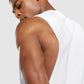 GYMSHARK CRITICAL 2.0 DROP ARM TANK WHITE SPORTINĖ PALAIDINĖ