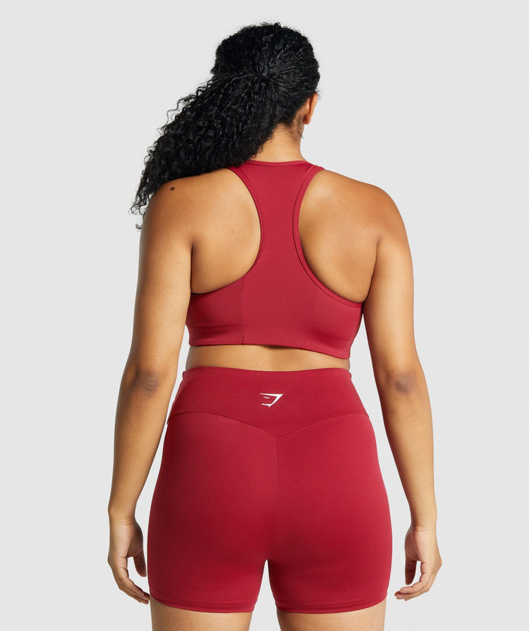 GYMSHARK TRAINING FULL LENGHT BURGUNDY LEGGINGS + BRA SET KOMPLEKTAS