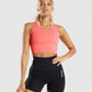 GYMSHARK ENERGY SEAMLESS CROP TOP HOT PINK SPORTINĖ PALAIDINĖ