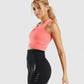 GYMSHARK ENERGY SEAMLESS CROP TOP HOT PINK SPORTINĖ PALAIDINĖ