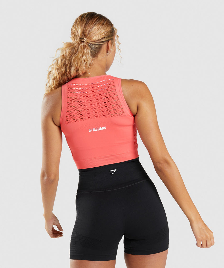 GYMSHARK ENERGY SEAMLESS CROP TOP HOT PINK SPORTINĖ PALAIDINĖ