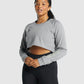 GYMSHARK APOLLO GRAPHIC CROPPED GREY DŽEMPERIS
