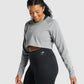 GYMSHARK APOLLO GRAPHIC CROPPED GREY DŽEMPERIS