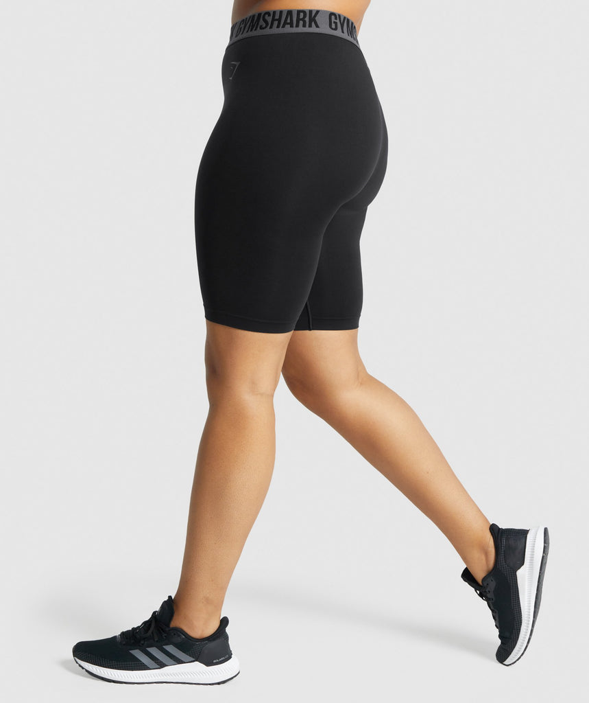 GYMSHARK FIT SEAMLESS CYCLING BLACK/GREY ŠORTAI