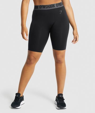 GYMSHARK FIT SEAMLESS CYCLING BLACK/GREY ŠORTAI
