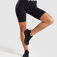 GYMSHARK FIT SEAMLESS CYCLING BLACK/WHITE ŠORTAI