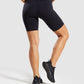 GYMSHARK FIT SEAMLESS CYCLING BLACK/WHITE ŠORTAI