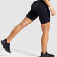 GYMSHARK FIT SEAMLESS CYCLING BLACK/WHITE ŠORTAI