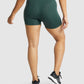 GYMSHARK FIT SEAMLESS DARK GREEN/LIGHT GREEN ŠORTAI