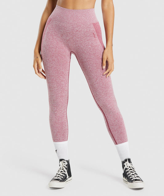 GYMSHARK FLEX HIGH WASTED RED/PINK TAMPRĖS