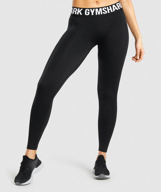 GYMSHARK FLEX LOW RISE BLACK/WHITE TAMPRĖS