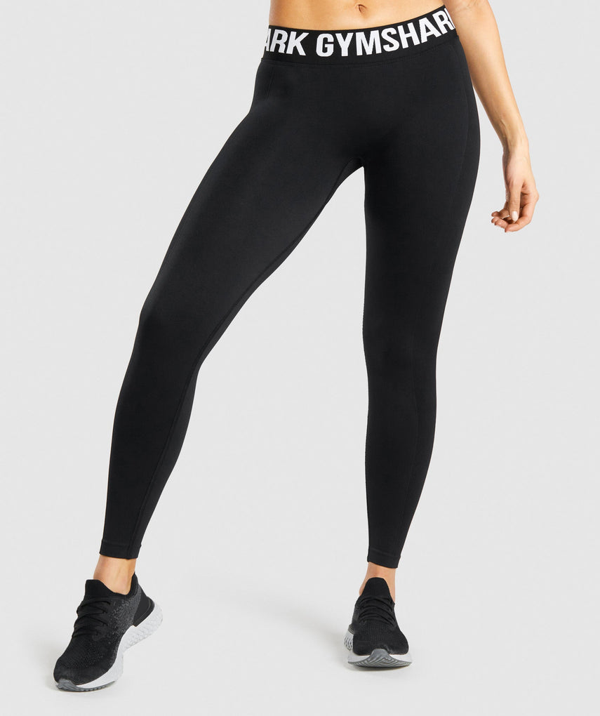 GYMSHARK FLEX LOW RISE BLACK/WHITE TAMPRĖS
