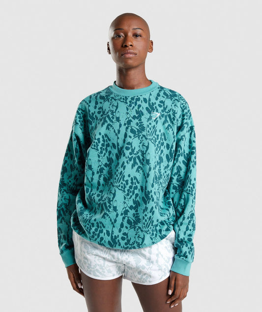 GYMSHARK ANIMAL GRAPHIC BLUE DŽEMPERIS