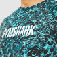 GYMSHARK ANIMAL PRINT INFILL BLUE MARŠKINĖLIAI