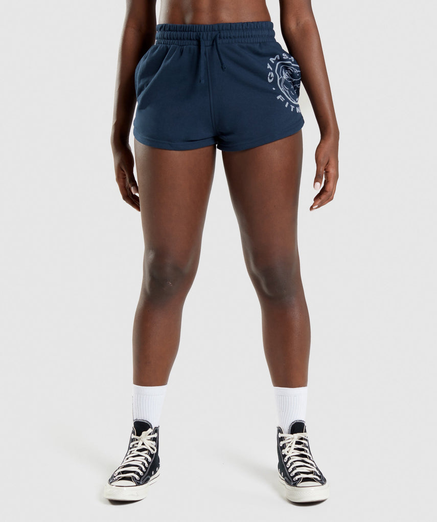 GYMSHARK LEGACY GRAPHIC NAVY BLUE ŠORTAI