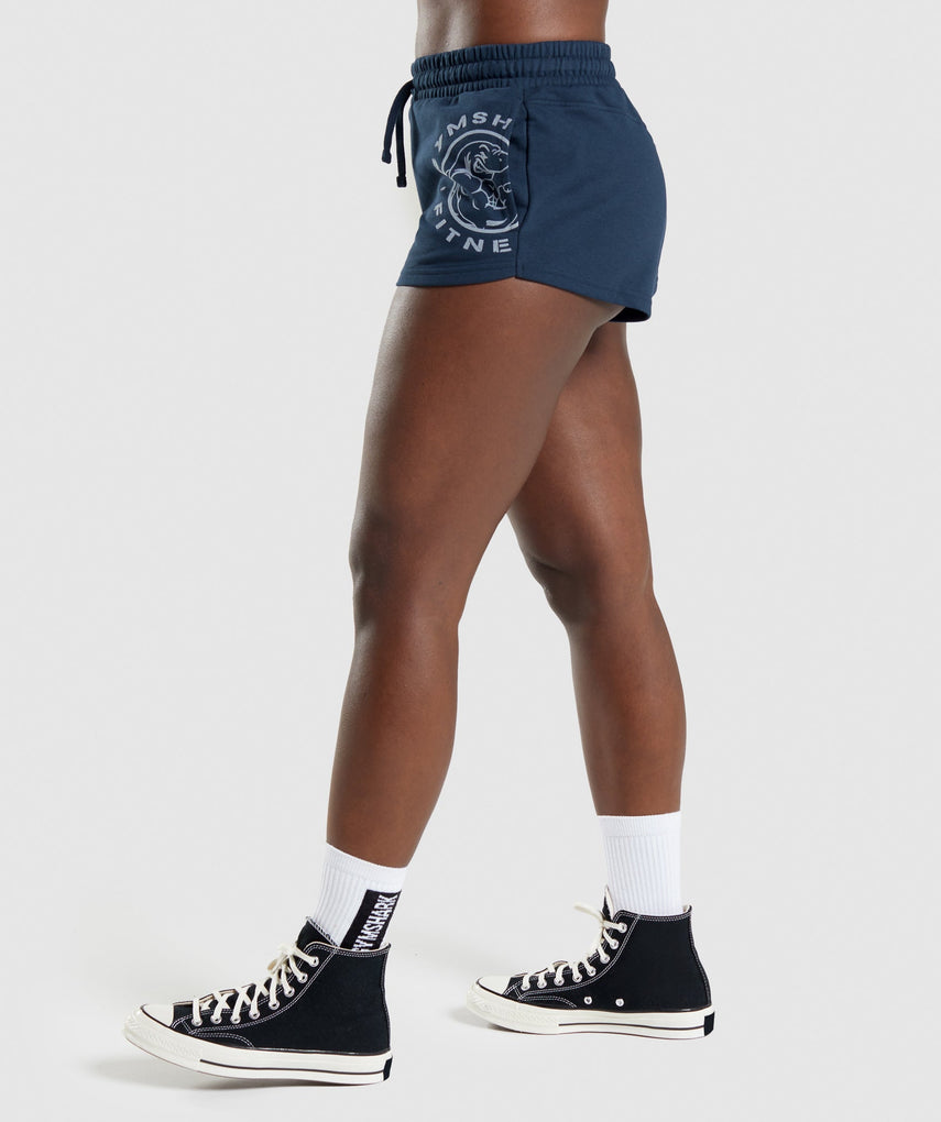GYMSHARK LEGACY GRAPHIC NAVY BLUE ŠORTAI