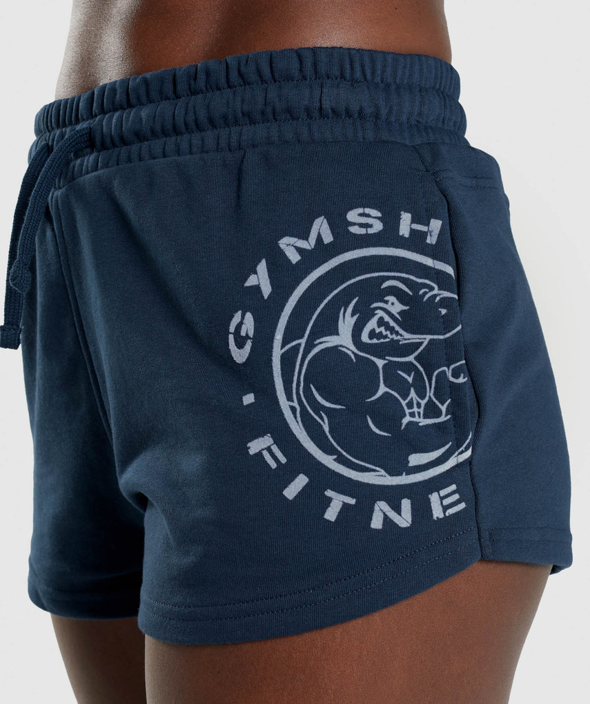 GYMSHARK LEGACY GRAPHIC NAVY BLUE ŠORTAI
