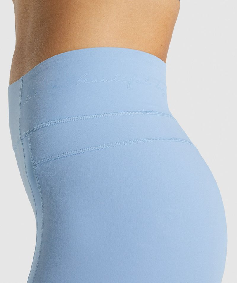 GYMSHARK WHITNEY MESH SKY BLUE ŠORTAI