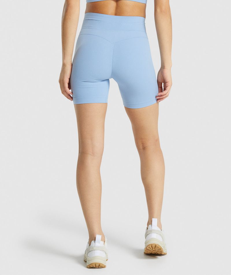 GYMSHARK WHITNEY MESH SKY BLUE ŠORTAI