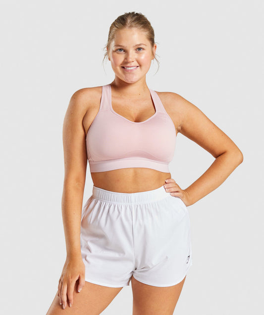 GYMSHARK LIGHTWEIGHT HIGH SUPPORT BABY PINK LIEMENĖLĖ