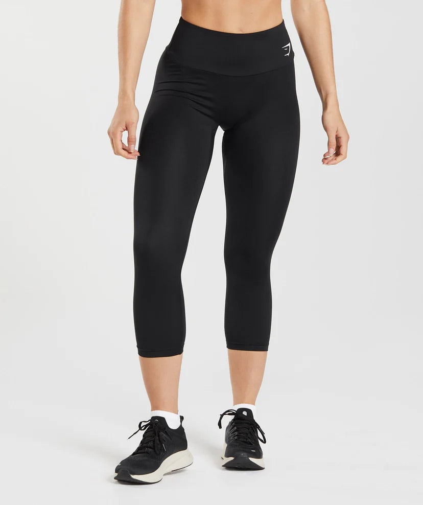 GYMSHARK TRAINING 7/8 BLACK LEGGINGS TAMPRĖS