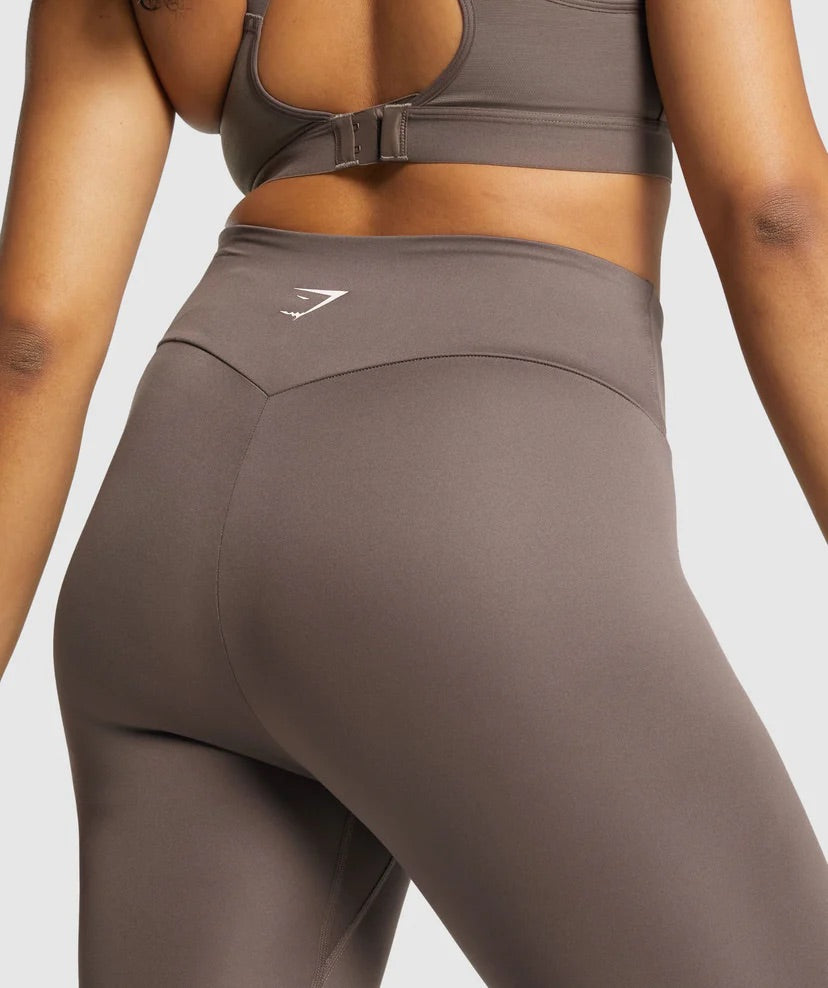 GYMSHARK TRAINING 7/8 BROWN LEGGINGS TAMPRĖS