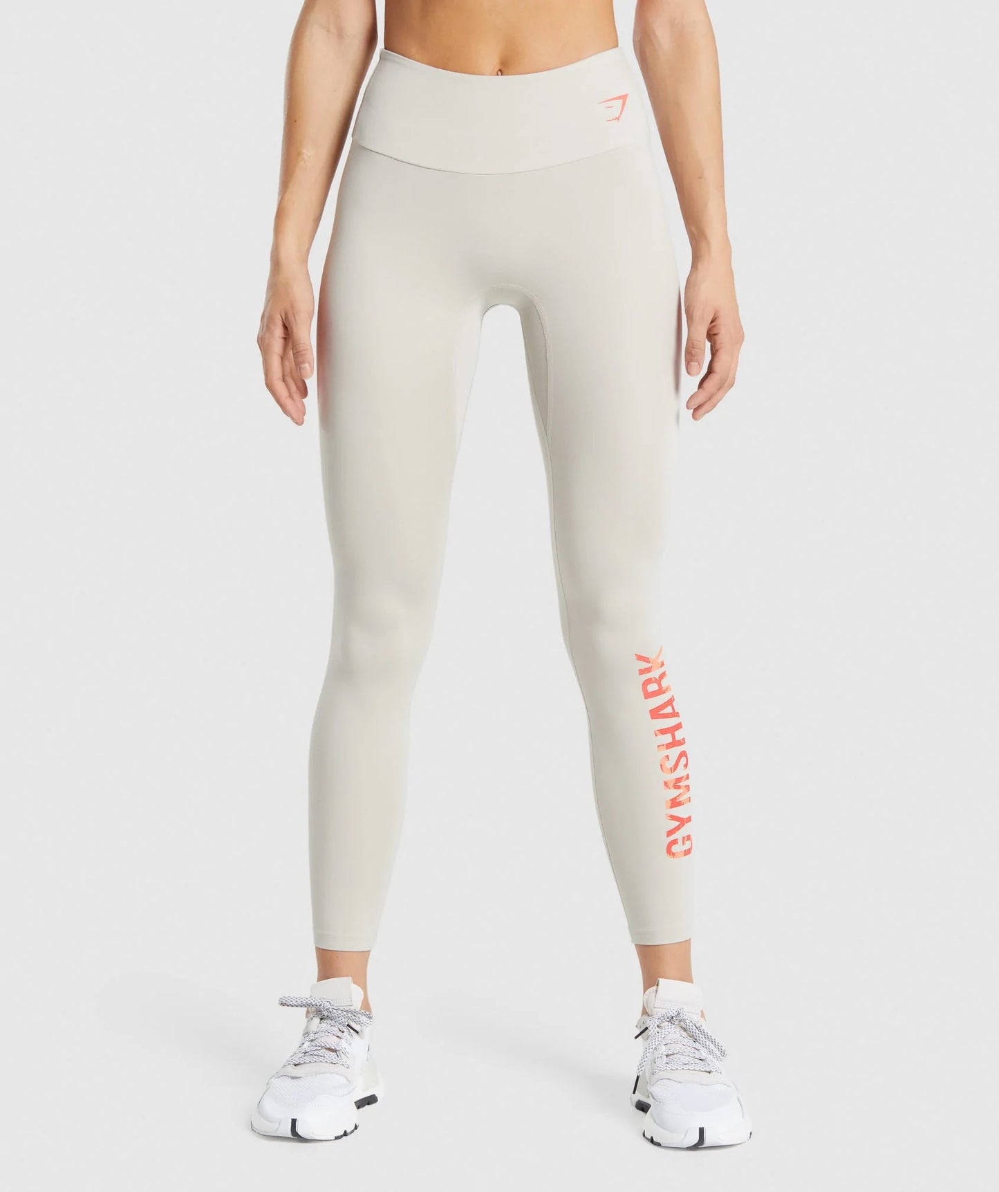 GYMSHARK TRAINING GRAPHIC LIGHT GREY LEGGINGS TAMPRĖS