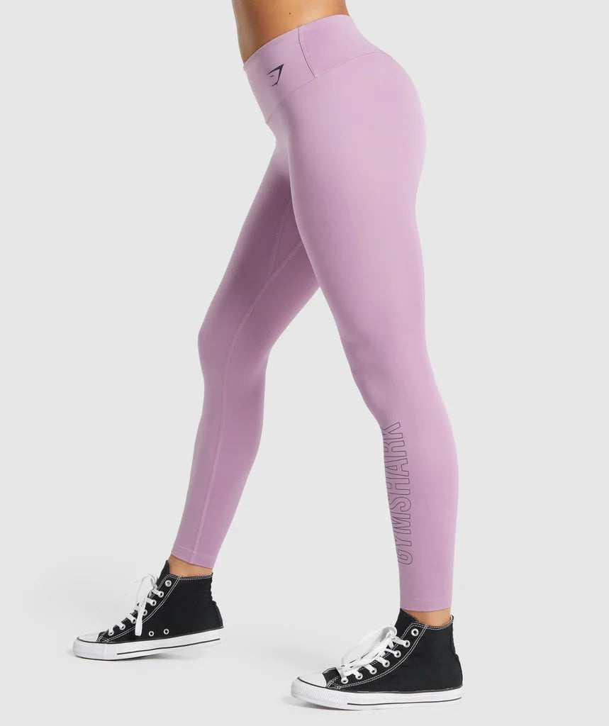 GYMSHARK TRAINING GRAPHIC PURPLE LEGGINGS TAMPRĖS