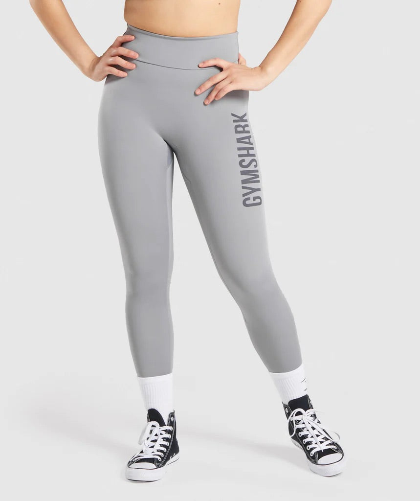 GYMSHARK POWER SMOKEY GREY LEGGINGS TAMPRĖS