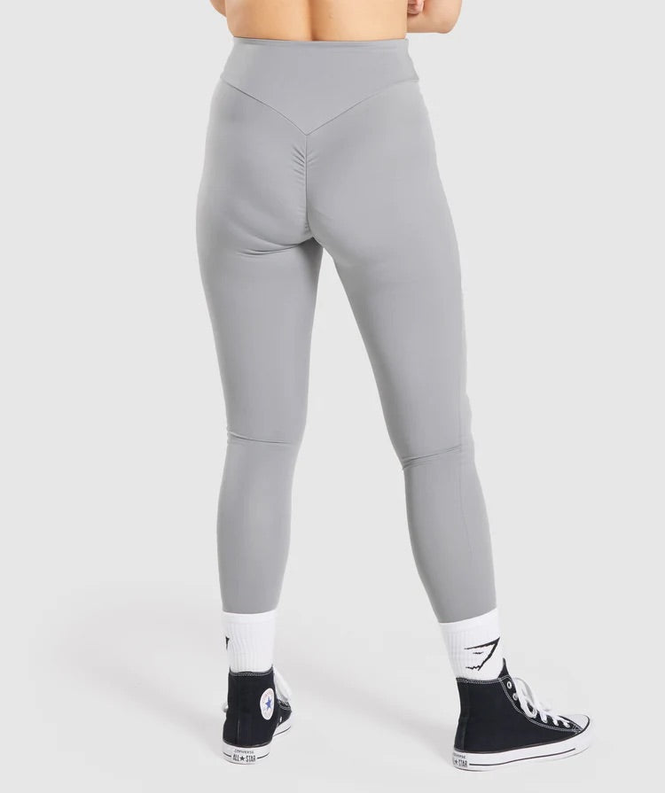 GYMSHARK POWER SMOKEY GREY LEGGINGS TAMPRĖS