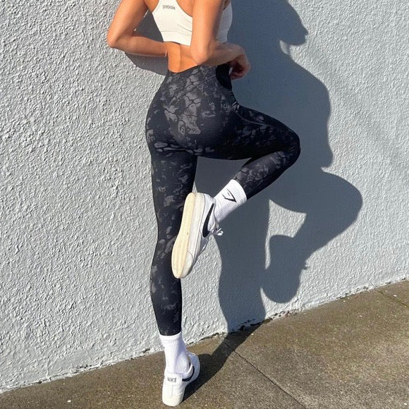 GYMSHARK X KK FIT COLLECTION BLACK LEGGINGS TAMPRĖS Pamaiva