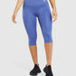 GYMSHARK TRAINING CROPPED COURT BLUE LEGGINGS TAMPRĖS