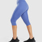 GYMSHARK TRAINING CROPPED COURT BLUE LEGGINGS TAMPRĖS