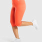 GYMSHARK TRAINING CROPPED ORANGE LEGGINGS TAMPRĖS