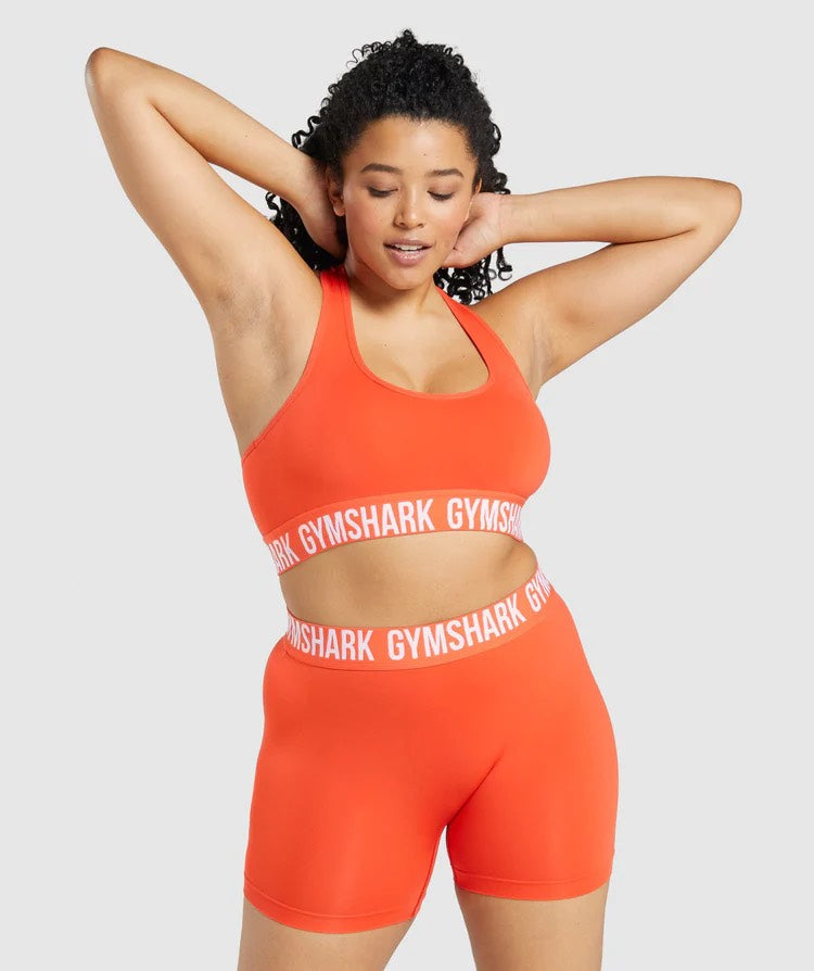 GYMSHARK FIT SEAMLESS NEON ORANGE LIEMENĖLĖ