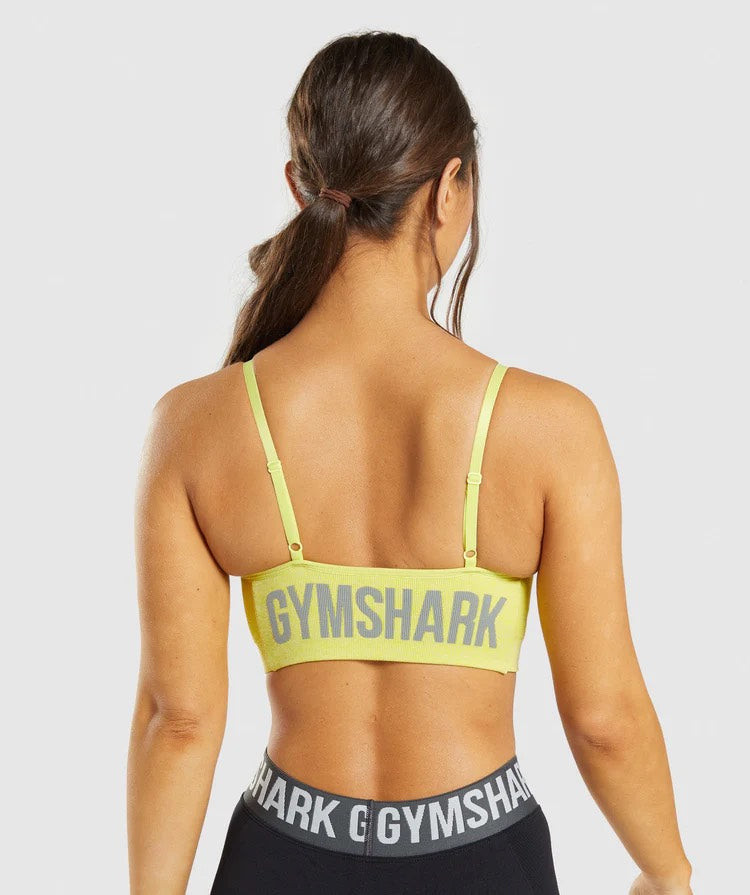 GYMSHARK FLEX STRAPPY NEON YELLOW LIEMENĖLĖ