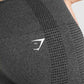 GYMSHARK VITAL SEAMLESS 2.0 BLACK MARL ŠORTAI