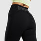 GYMSHARK FLEX CYCLING BLACK LOGO ŠORTAI
